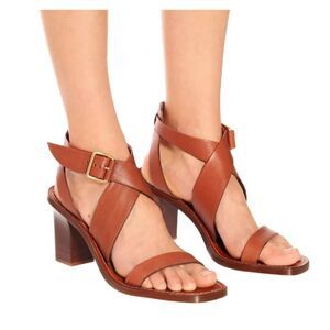 Chloe Brown Leather Sandals